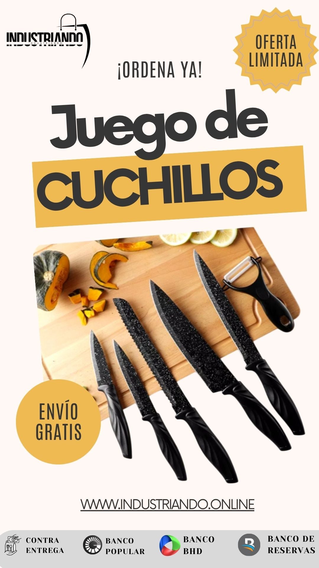 Cuchillos de Chef Profesional "ChefMaster Black ™ " – Corte Perfecto, Cocina Pro