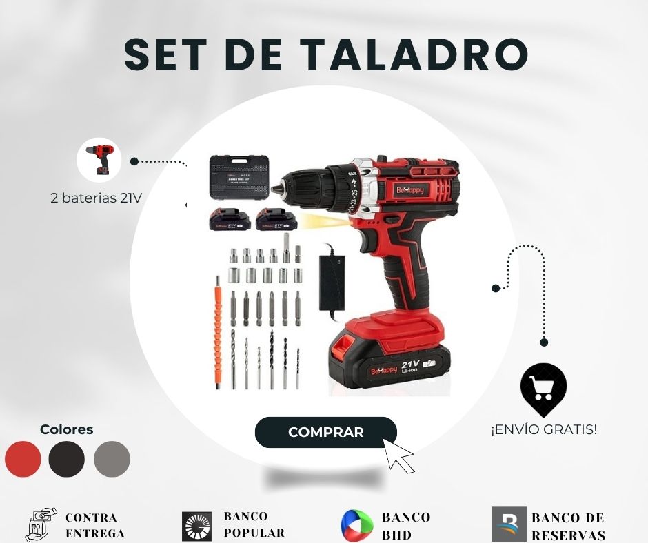 SET DE TALADRO DrillForce ™ – Potencia sin pausas