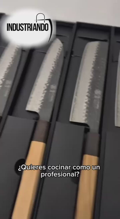 Cuchillos de Chef Profesional "ChefMaster Black ™ " – Corte Perfecto, Cocina Pro